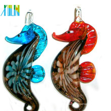 Lampwork Murano Glass Beads Multicolor Seahorse Pendants
